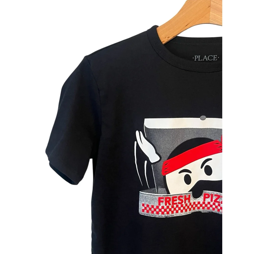 The Children's Place Boys Black Pizza Tee XXL